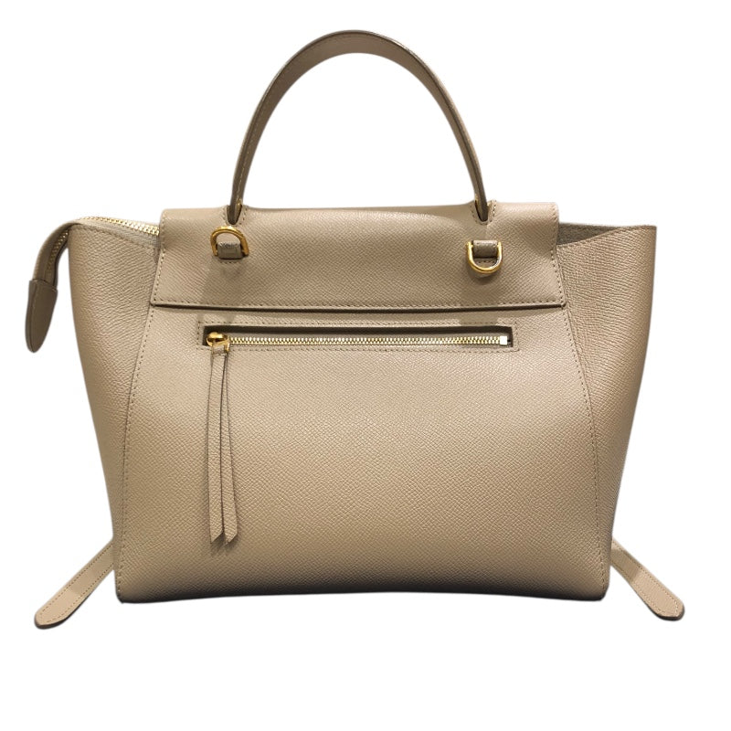 セリーヌ CELINE ベルトバッグマイクロ 189153 ベージュ レザー レディース ショルダーバッグ