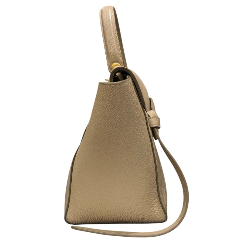 セリーヌ CELINE ベルトバッグマイクロ 189153 ベージュ レザー レディース ショルダーバッグ