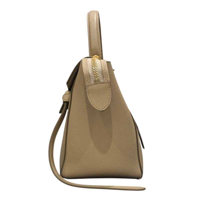 セリーヌ CELINE ベルトバッグマイクロ 189153 ベージュ レザー レディース ショルダーバッグ