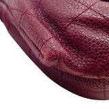 シャネル CHANEL ハーフムーンチェーンウォレット ボルドー シルバー金具 キャビア レディース ショルダーバッグ