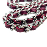 シャネル CHANEL ハーフムーンチェーンウォレット ボルドー シルバー金具 キャビア レディース ショルダーバッグ