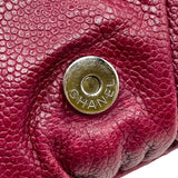 シャネル CHANEL ハーフムーンチェーンウォレット ボルドー シルバー金具 キャビア レディース ショルダーバッグ