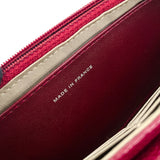 シャネル CHANEL ハーフムーンチェーンウォレット ボルドー シルバー金具 キャビア レディース ショルダーバッグ