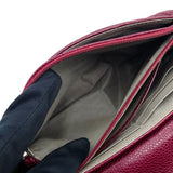 シャネル CHANEL ハーフムーンチェーンウォレット ボルドー シルバー金具 キャビア レディース ショルダーバッグ