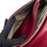 シャネル CHANEL ハーフムーンチェーンウォレット ボルドー シルバー金具 キャビア レディース ショルダーバッグ