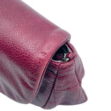 シャネル CHANEL ハーフムーンチェーンウォレット ボルドー シルバー金具 キャビア レディース ショルダーバッグ