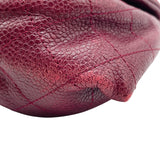 シャネル CHANEL ハーフムーンチェーンウォレット ボルドー シルバー金具 キャビア レディース ショルダーバッグ