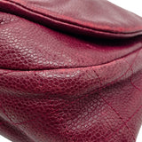 シャネル CHANEL ハーフムーンチェーンウォレット ボルドー シルバー金具 キャビア レディース ショルダーバッグ