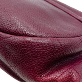 シャネル CHANEL ハーフムーンチェーンウォレット ボルドー シルバー金具 キャビア レディース ショルダーバッグ