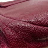 シャネル CHANEL ハーフムーンチェーンウォレット ボルドー シルバー金具 キャビア レディース ショルダーバッグ