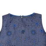 フォクシー FOXEY Bloom 花柄ノースリーブワンピース 41264 ネイビー リネン レディース ワンピース