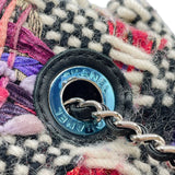 シャネル CHANEL ツイード巾着ショルダーバッグ マルチカラー シルバー金具 ツイード レディース ショルダーバッグ
