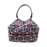 シャネル CHANEL ツイード巾着ショルダーバッグ マルチカラー シルバー金具 ツイード レディース ショルダーバッグ