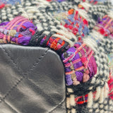 シャネル CHANEL ツイード巾着ショルダーバッグ マルチカラー シルバー金具 ツイード レディース ショルダーバッグ