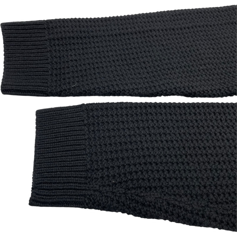 モンクレール MONCLER ニット切替ダウンコート K20939B00039 M4281 ブラック ポリエステル レディース ダウンジャケット