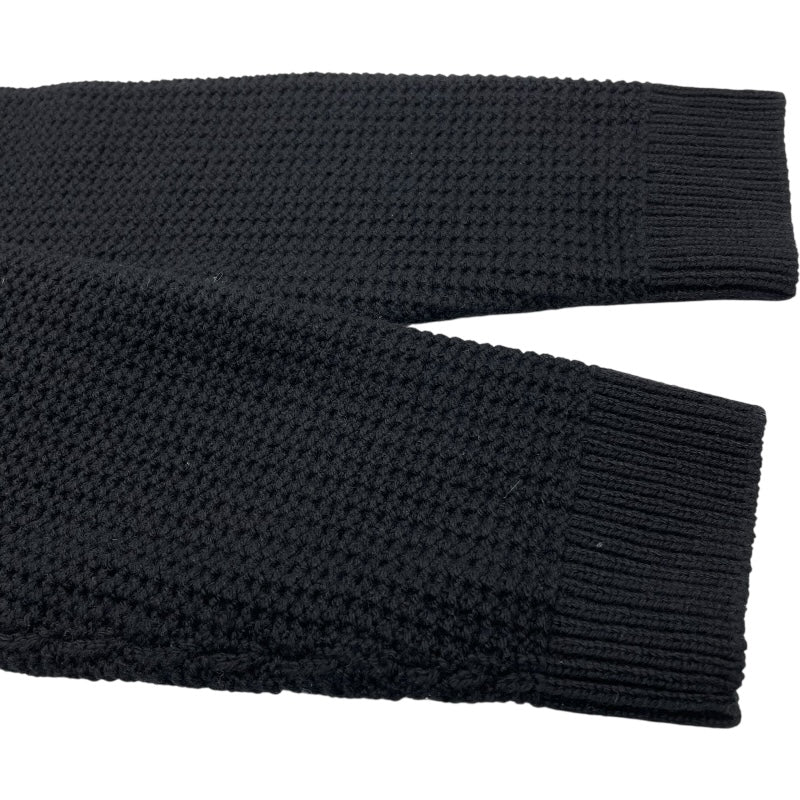 モンクレール MONCLER ニット切替ダウンコート K20939B00039 M4281 ブラック ポリエステル レディース ダウンジャケット