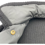 モンクレール MONCLER ニット切替ダウンコート K20939B00039 M4281 ブラック ポリエステル レディース ダウンジャケット