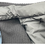 モンクレール MONCLER ニット切替ダウンコート K20939B00039 M4281 ブラック ポリエステル レディース ダウンジャケット