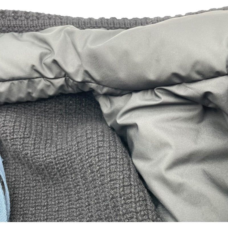 モンクレール MONCLER ニット切替ダウンコート K20939B00039 M4281 ブラック ポリエステル レディース ダウンジャケット