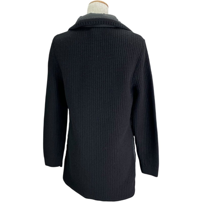 モンクレール MONCLER ニット切替ダウンコート K20939B00039 M4281 ブラック ポリエステル レディース ダウンジャケット