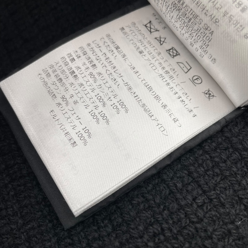 モンクレール MONCLER ニット切替ダウンコート K20939B00039 M4281 ブラック ポリエステル レディース ダウンジャケット