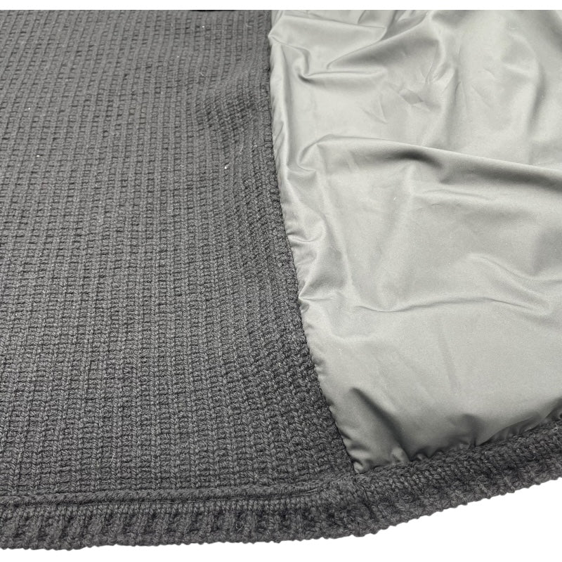 モンクレール MONCLER ニット切替ダウンコート K20939B00039 M4281 ブラック ポリエステル レディース ダウンジャケット