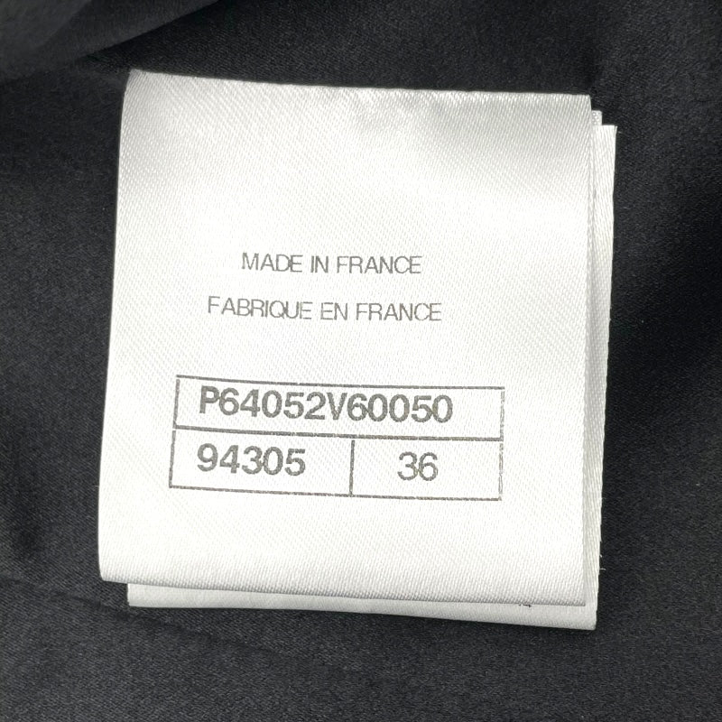 シャネル CHANEL ココマークボタン シルク ノーカラージャケット P64052 V60050 ブラック シルク レディース その他アウター