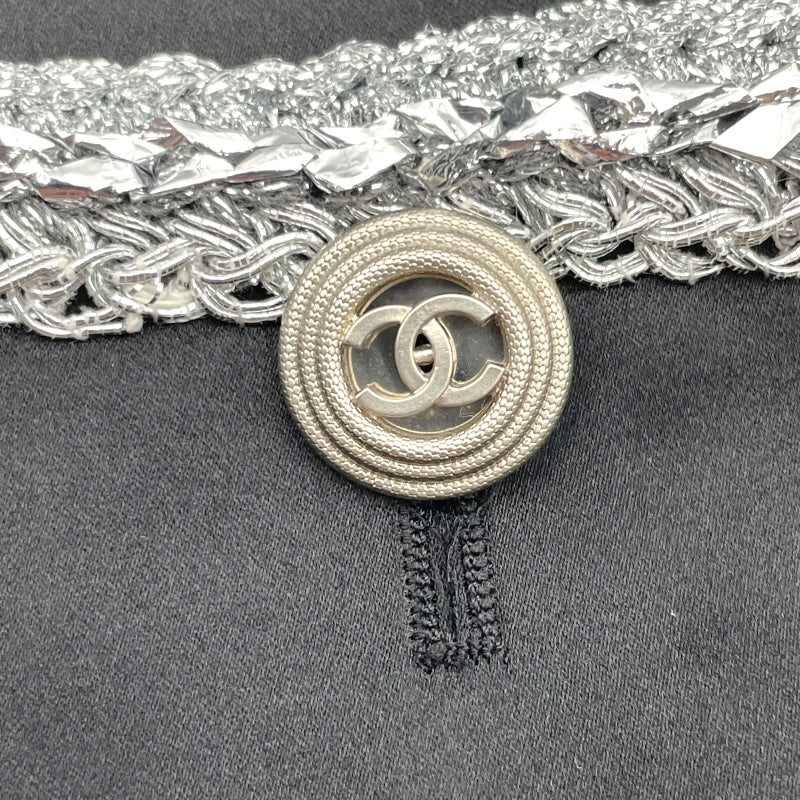 シャネル CHANEL ココマークボタン シルク ノーカラージャケット P64052 V60050 ブラック シルク レディース その他アウター