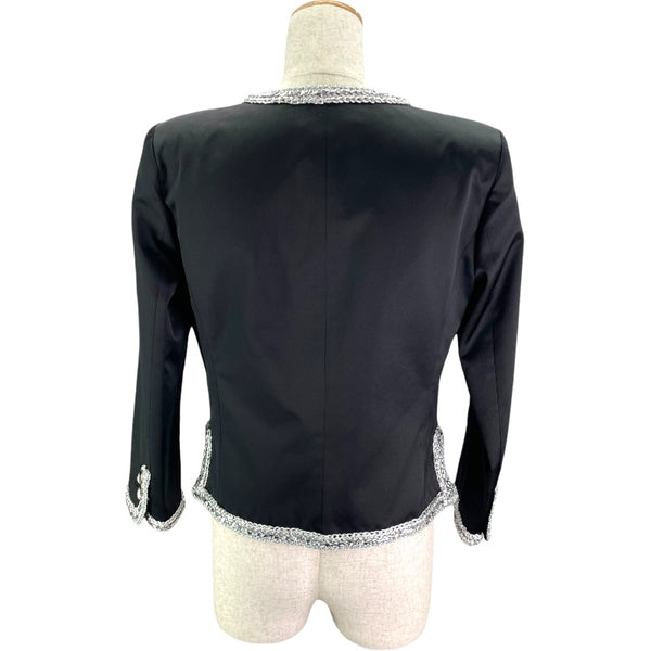 シャネル CHANEL ココマークボタン シルク ノーカラージャケット P64052 V60050 ブラック シルク レディース その他アウター