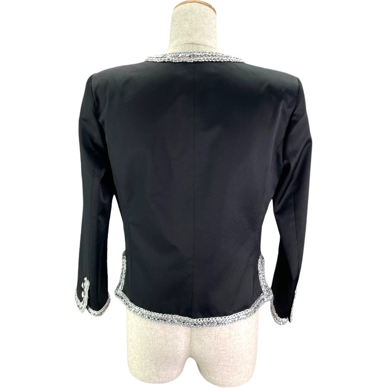 シャネル CHANEL ココマークボタン シルク ノーカラージャケット P64052 V60050 ブラック シルク レディース その他アウター