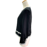 シャネル CHANEL ココマークボタン シルク ノーカラージャケット P64052 V60050 ブラック シルク レディース その他アウター