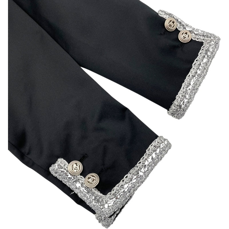 シャネル CHANEL ココマークボタン シルク ノーカラージャケット P64052 V60050 ブラック シルク レディース その他アウター