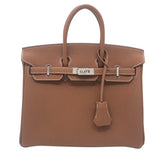 エルメス HERMES バーキン25 K刻 ゴールド SV金具 トゴ レディース ハンドバッグ
