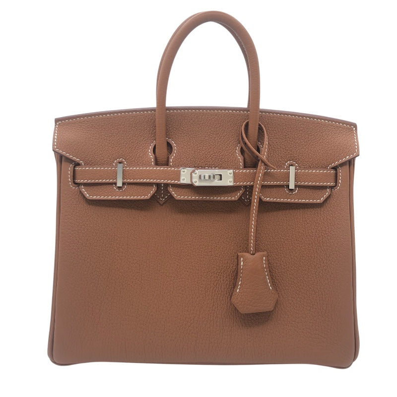 エルメス HERMES バーキン25 K刻 ゴールド SV金具 トゴ レディース ハンドバッグ