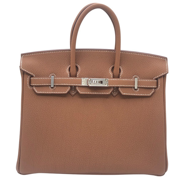 エルメス HERMES バーキン25 K刻 ゴールド SV金具 トゴ レディース ハンドバッグ