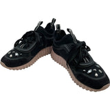 サルヴァトーレ・フェラガモ Salvatore Ferragamo ビジュー装飾ローカットスニーカー ブラック キャンバス レディース スニーカー