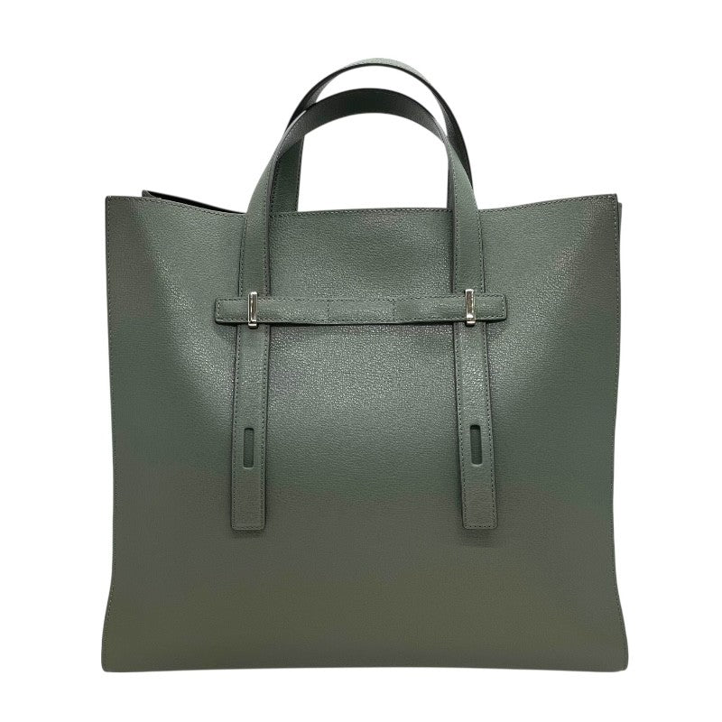 フルラ FURLA GIOVEトートL トートバッグ グリーン×SV金具 レザー ユニ