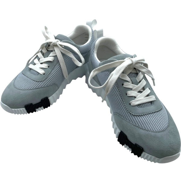 エルメス HERMES バウンシング ローカットスニーカー H251099Z ブルー スウェード レディース スニーカー