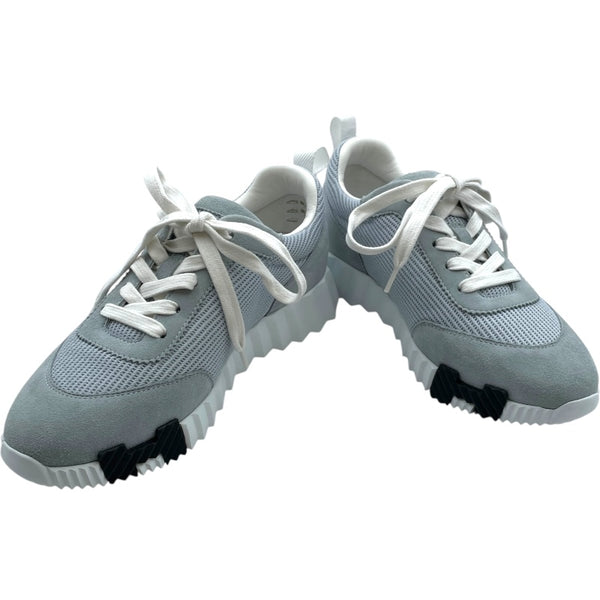 エルメス HERMES バウンシング ローカットスニーカー H251099Z ブルー スウェード レディース スニーカー