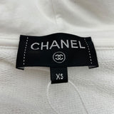 シャネル CHANEL グラフィックジップアップスウェットパーカー P63299 ホワイト コットン レディース パーカー