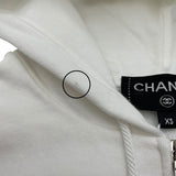 シャネル CHANEL グラフィックジップアップスウェットパーカー P63299 ホワイト コットン レディース パーカー