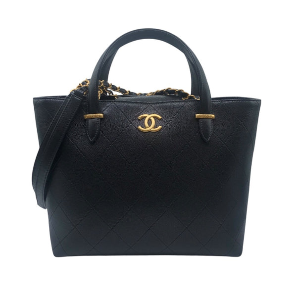 CHANEL トートバッグ　ブラック シャネル CHANEL 2wayトートバッグ AS5777 ブラック ゴールド金具