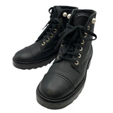 シャネル CHANEL CCマークレザーショートブーツ G35154 ブラック レディース ブーツ