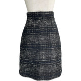 シャネル CHANEL ウールツイードスリットスカート P36414 ブラック ウール レディース スカート