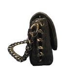 シャネル CHANEL マトラッセチェーンショルダー ブラック／シルバー金具 ヴィンテージカーフ レディース ショルダーバッグ