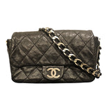 シャネル CHANEL マトラッセチェーンショルダー ブラック／シルバー金具 ヴィンテージカーフ レディース ショルダーバッグ