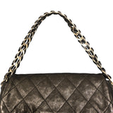 シャネル CHANEL マトラッセチェーンショルダー ブラック／シルバー金具 ヴィンテージカーフ レディース ショルダーバッグ