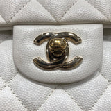 シャネル CHANEL マトラッセ25 A01112 ホワイト GD金具 キャビア レディース ショルダーバッグ