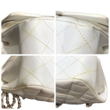 シャネル CHANEL マトラッセ25 A01112 ホワイト GD金具 キャビア レディース ショルダーバッグ