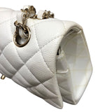 シャネル CHANEL マトラッセ25 A01112 ホワイト GD金具 キャビア レディース ショルダーバッグ